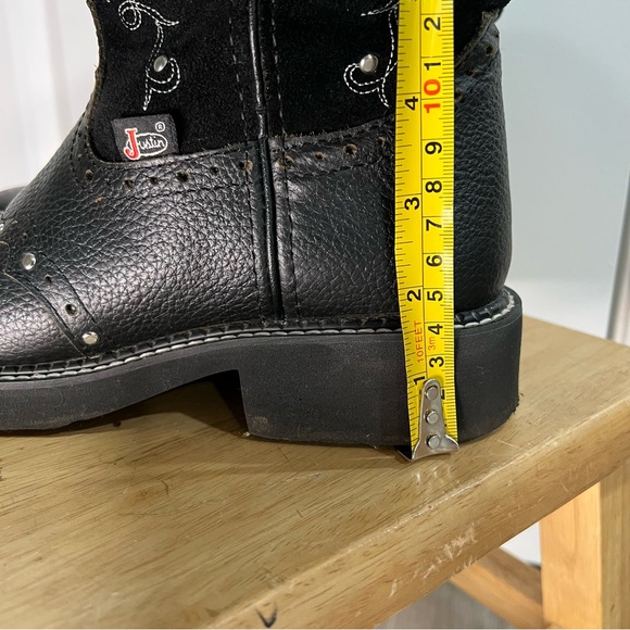 Justin Gypsy Mandra Women’s Black Suede and Leather Boots size 7.5B - Picture 12 of 12